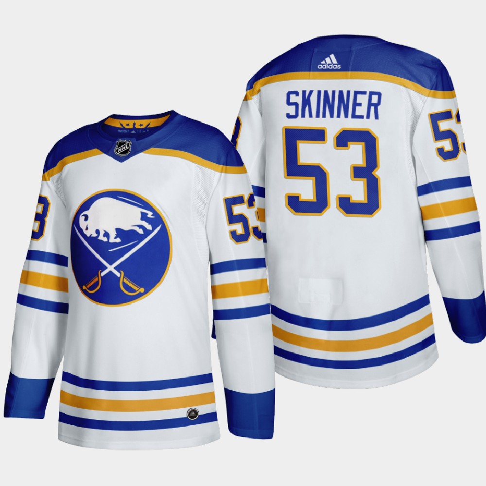 Buffalo Sabres #53 Jeff Skinner Men Adidas 2020 Away Authentic Player Stitched NHL Jersey White